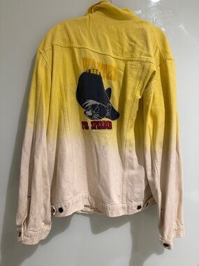 Vintage History Iceberg yellow ombré denim jacket made in Italy